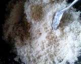 A picture of step 1 of Tri-colour suji coconut burfi.