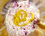 A picture of step 2 of Super easy Ham & cheese biscuit.