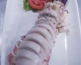 รูปขั้นตอนการทำที่ 5 ของ ปลาหมึกยัดไส้ไก่สับราดซอสเขียวหวาน