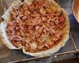 A picture of step 4 of Turkey, Corn, and Blue Cheese Quiche.
