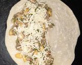 A picture of step 9 of Mexican cheesy vegetable quesadilla.