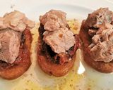 Foto del paso 3 de la receta: Pincho de Hígado de Bacalao, Tomates secos y Huevas de lumpo