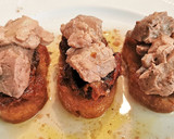 Foto del paso 3 de la receta: Pincho de Hígado de Bacalao, Tomates secos y Huevas de lumpo
