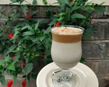 A picture of step 4 of Dalgona Coffee.