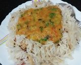 A picture of step 4 of Toor Dal and rice.
