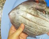 A picture of step 1 of Meen pollichathu/ Fish fried in banana leaf wrap.