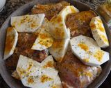 Foto del paso 3 de la receta Pollo y nabos asados a la cúrcuma