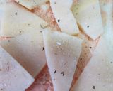 A picture of step 2 of Easy Bamboo Shoot Cheese Toast.