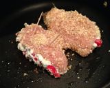 A picture of step 4 of Panko Crusted Chicken Stuffed W/ Ricotta, Spinach, Tomato & Basil.