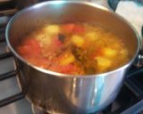 A picture of step 6 of Turnip paruppu urundai kuzhambu (turnip dal dumplings masala curry).