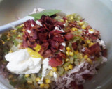 A picture of step 4 of Chicken Bacon Arepas.