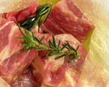 A picture of step 2 of Pork Roast with Herbs Served with Balsamic Sauce.