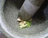 A picture of step 1 of Gai Hor Bai Toey (Thai Pandan-Wrapped Chicken).