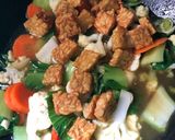 Gambar langkah 3 resipi Sayur Goreng Tempe.