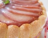 A picture of step 30 of Peach Bavarois Charlotte Cake.