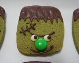 A picture of step 9 of Halloween Themed Frankenstein Monster Matcha Tea Cookies.