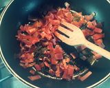 A picture of step 3 of Speck Carbonara.