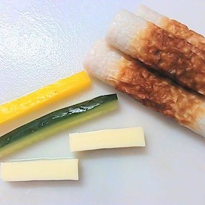Chikuwa Stuffed With Cheese, Cucumbers, And Takuan Recipe By