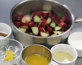 A picture of step 1 of Rhubarb and Strawberry Trifle.