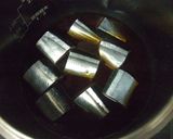 A picture of step 8 of "Boneless" Pacific Saury or Sardines in Sweet-Salty Sauce (Kanroni) Cooked in a Pressure Cooker.