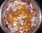 A picture of step 1 of Potato fried chicken curry.