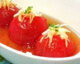 A picture of step 5 of Refreshing Chilled Tomato in Dashi Stock.