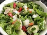Salad gà rau + táo sốt phô mai golden farm bước làm 3 hình