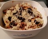 A picture of step 2 of Enchilada Pie.