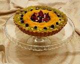 Foto del paso 15 de la receta: Tarta frutal con crema diplomata 🥝🍑🍓🫐 Kiwi, durazno, frutilla y arándanos