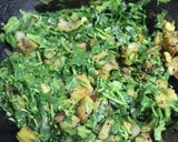 A picture of step 5 of Kolmi Shaag Bhaja (Water Spinach Stir Fry).