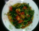 Foto langkah ke 2 dari resep Tumis daun ubi praktis.