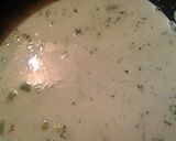 A picture of step 3 of Broccoli and bacon cheddar soup.