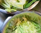 A picture of step 4 of Dan Dan Noodle Hot Pot with Lots of Cabbage and Bean Sprouts.