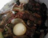 A picture of step 5 of Egg topped Bacon Mushroom Aspargas.