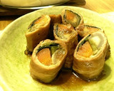 A picture of step 6 of Burdock Root and Carrot Hachiman Rolls with Pork.