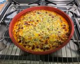 Une image de l'étape 22 de Gâteau salé aux courgettes, poivrons jaunes, chorizo et mozzarella.