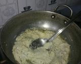 A picture of step 3 of Meethi malai matar.