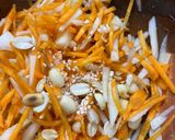 A picture of step 3 of Peanut Raw papaya carrot Thai style salad.
