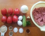 A picture of step 1 of Meatballs with Rice in Chipotle Broth.