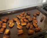 A picture of step 4 of Cornbread Croutons.