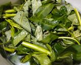 Foto langkah ke 1 dari resep Kangkung Teri Belacan Mommylicious.