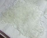 A picture of step 2 of Crispy Crunchy Mizuna and Fried Glass Noodle Salad.