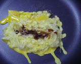 A picture of step 3 of Cabbage Omelet for Bentos.