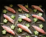 A picture of step 4 of For the Tanabata Star Festival Jellied Imitation Crab and Okra.