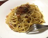 A picture of step 7 of Pasta for Lunch! My Family's Favorite Pasta Carbonara.