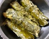 A picture of step 2 of Pathod (Arbi k patte).