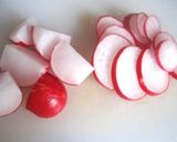 A picture of step 1 of Just Marinate Pickled Radishes.