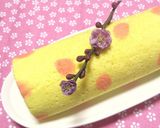 A picture of step 14 of Peach Blossom Roll Cake for Doll Festival.