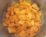 A picture of step 1 of Authentic Persimmon Jam in a Pressure Cooker.