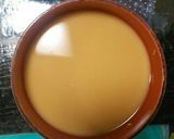 A picture of step 1 of Curry-Flavored Monjayaki (Pan-Fried Batter with Various Ingredients).